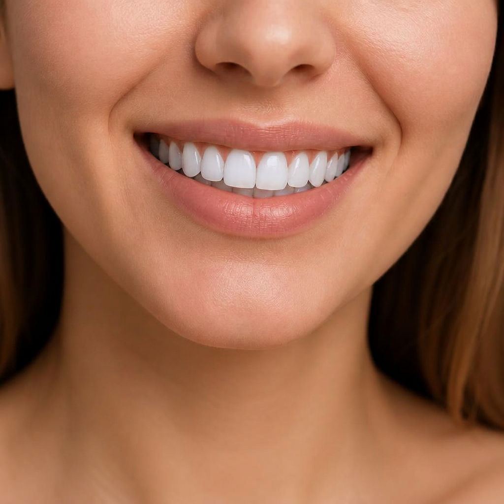 Brighter smile after using BTTR Smile whitening strips